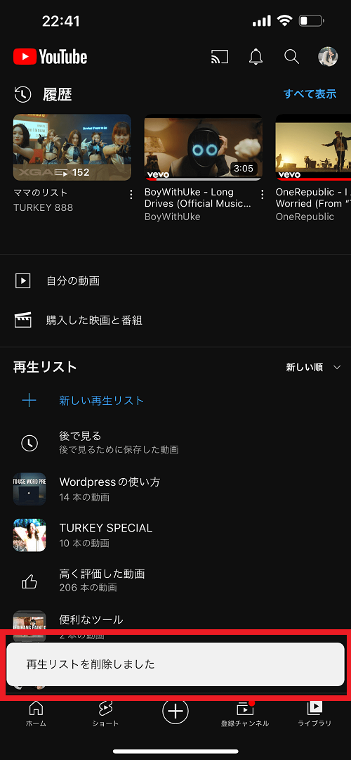 YouTube説明画面